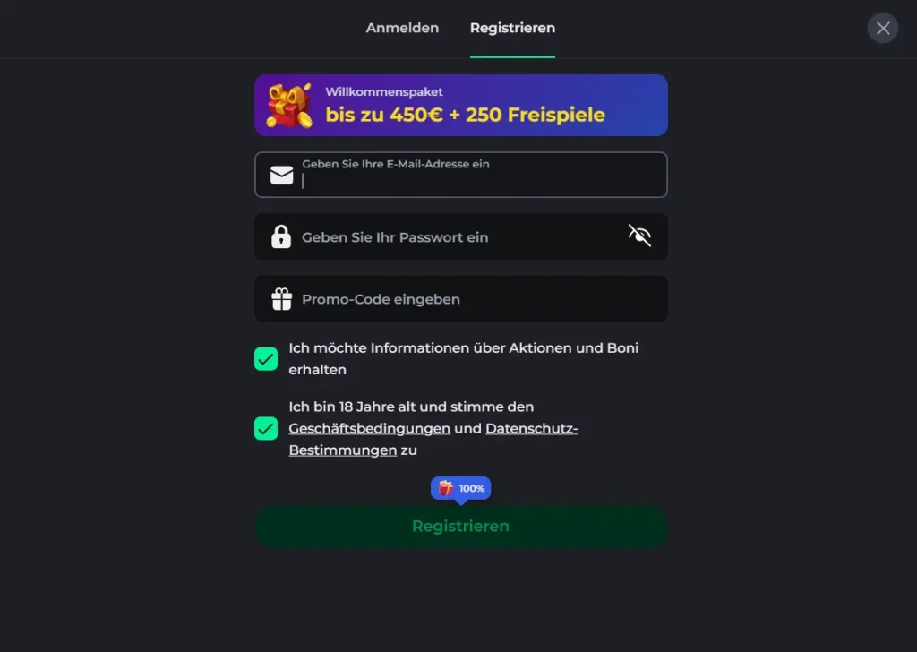 Um am Bet On Red Treueprogramm teilzunehmen, ist eine Registrierung erforderlich